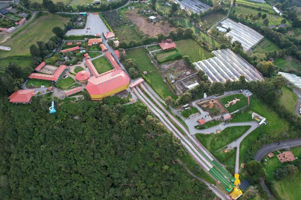El parque y el bosque vistos desde el aire